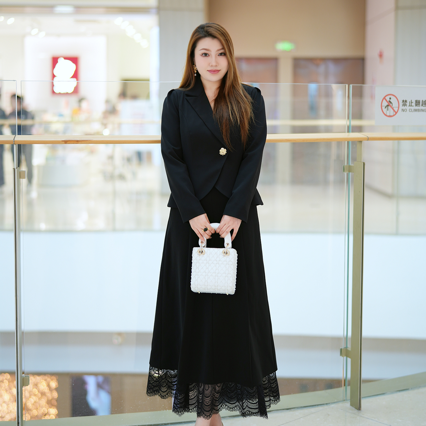 XYD71036/XYD71442高级质感西服优雅大码蕾丝西装裙两件套装