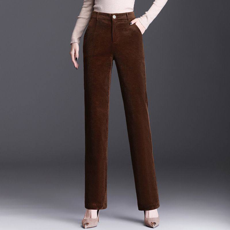 2025春秋显瘦休闲条绒裤棉女士直筒裤修身灯芯绒休闲直筒女长裤子,女装/女士精品,大码裤装,淘宝优惠券,粉丝福利购,淘宝优惠卷