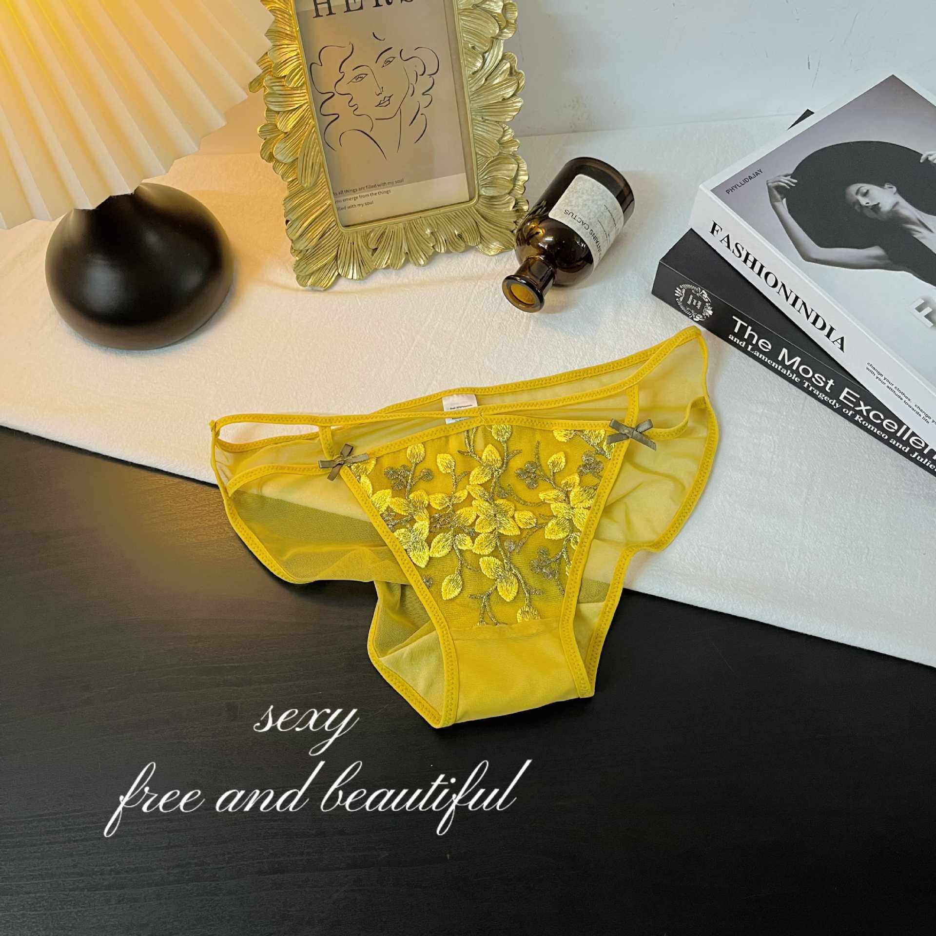 D1-K2582欧美轻奢刺绣蕾丝网纱女士内裤纯欲性感镂空法式亲肤内裤,女士内衣/男士内衣/家居服,女三角裤,淘宝优惠券,粉丝福利购,淘宝优惠卷