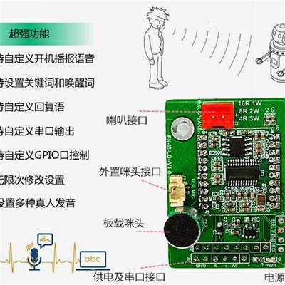 ASR 语音识别模块声控开发板 AI 智能家居可自定义词条远超LD3320