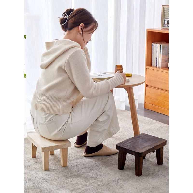 矮凳结实a小板凳木头小凳子家用覆古小方凳桐木实木凳子稳定矮日