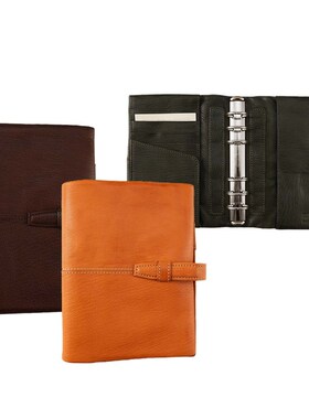 brit houslme羊皮手账A5A6A7M5插扣款 软fufu小面包手账