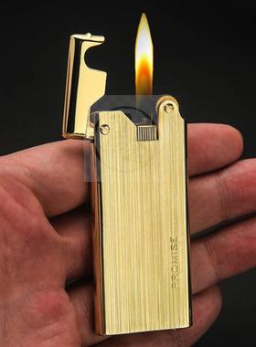 @All copper metal lighter classic ultra-thin personaliz.ed m