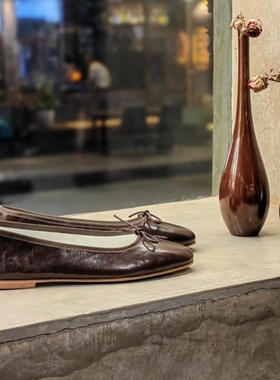 1.0CM平跟版 (Crema深拿铁) 欧系法式平底鞋女玛丽珍女鞋芭蕾鞋女