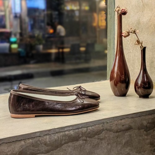 (Crema深拿铁)意大利手工女鞋