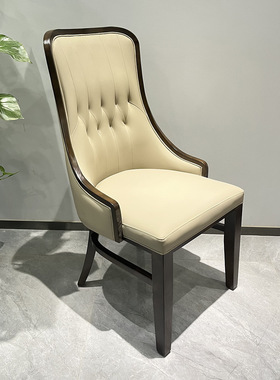 BDM2126#北欧简约现代实木餐椅家用酒店餐厅饭店包厢售偻部靠背椅