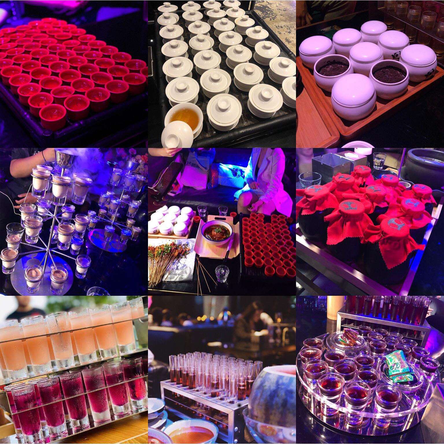 贰麻酒馆酒具陶瓷套装彩虹斗酒系列树形酒架醉三仙中式鸡尾酒杯架