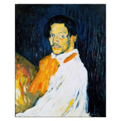 自画像 Pablo Picasso 毕加索 装J饰画有框无框书房卧室酒吧玄关