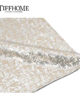 新品现代轻奢样板间割绒抱枕绒烫金白色条纹N靠枕沙发靠垫酒店方