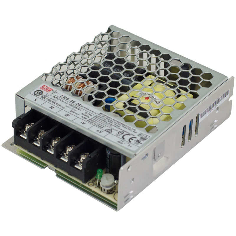 明纬LRS-35W开关电源220转24V变压器5CV12V48V照明LED工控NES/S-2