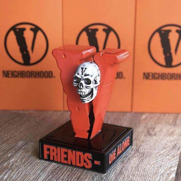 正确版 VLONE x NBHD Incense Chamber 联名骷髅陶瓷香炉潮流摆件