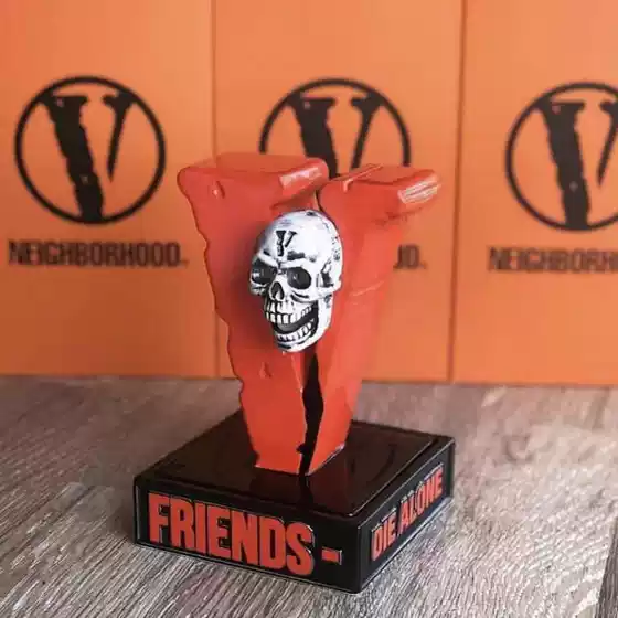 Correct Version Vlone X Nbhd Incense Chamber Collaboration Skull Ceramic Incense Burner Trendy Ornament