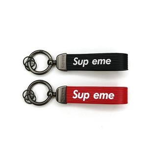 Keychain Block Leather皮质Logo汽车钥匙扣潮流挂件挂饰 eme Sup
