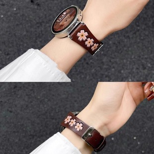 高端gt2高级感41mm真皮手表带专用 gt5智能4手表链3pro女款 适用华为gt6女款 手表带watchgt3腕表女士watch4新款