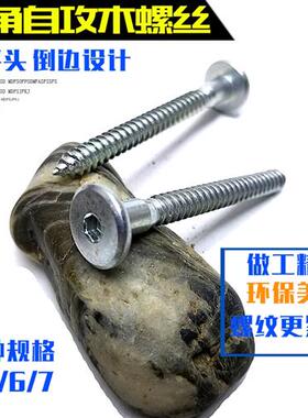 圆平头自攻螺丝 内六角自攻螺丝 倒边木螺丝 家具装潢大头螺丝钉