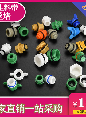 4分试压管堵20塑料内外堵头1寸6分PPR水管25免生料带丝堵32管件