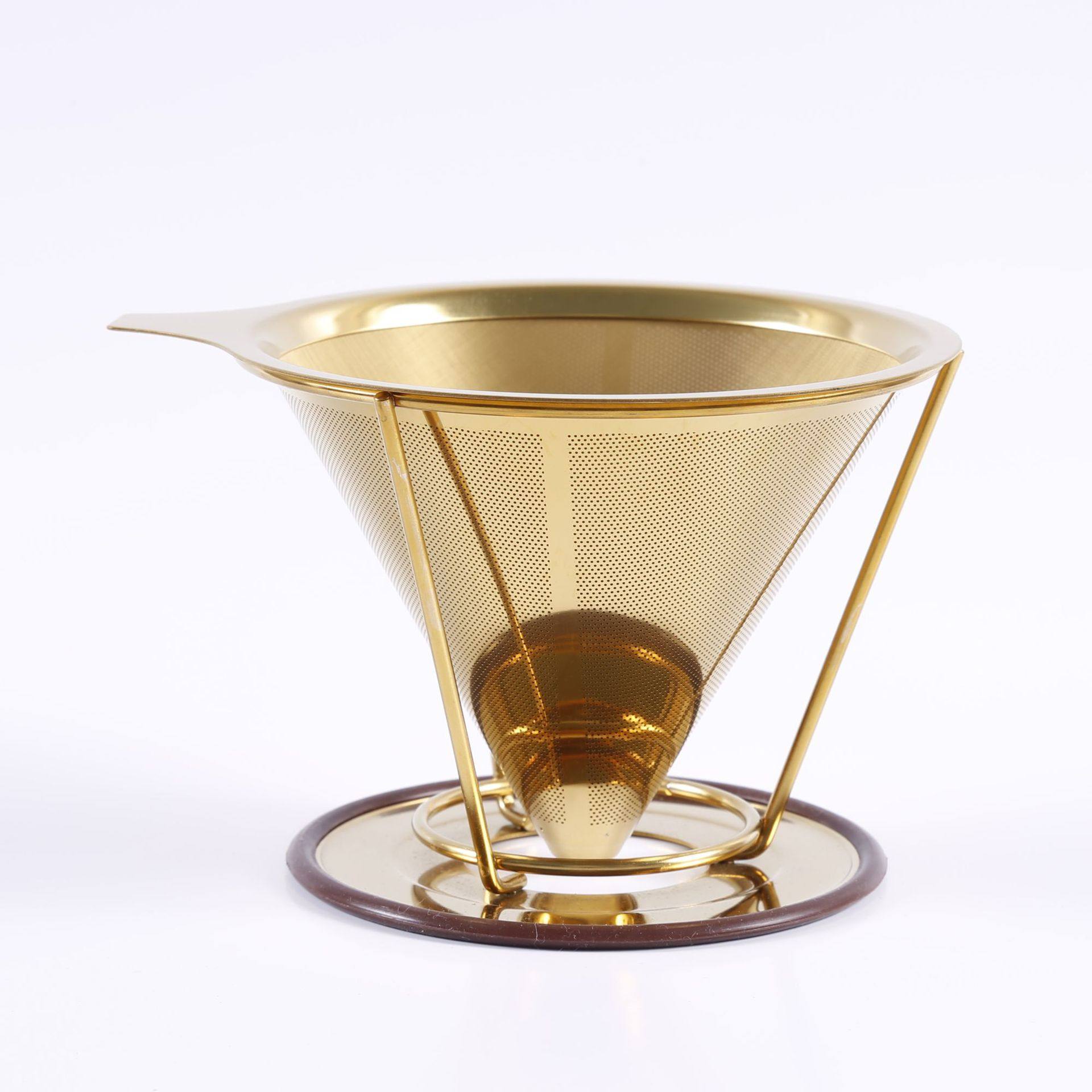 304双层镀钛金色不锈钢咖啡过滤网过滤器漏斗滤篮免滤纸咖啡滤网,餐饮具,配套器具,淘宝优惠券,粉丝福利购,淘宝优惠卷