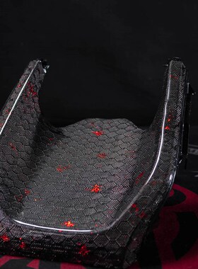 9号电动汽车E300P原车改装蜂窝y红箔碳纤维Pp零件黑色零件外壳前