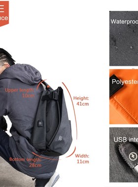 FYUZE New hMens Waterproof chest bag for male Crossbody Sho