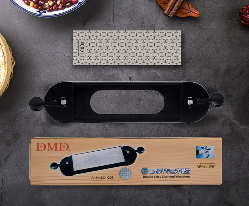 金刚石磨刀器磨刀石+底座400 I1000目双面磨刀石套装