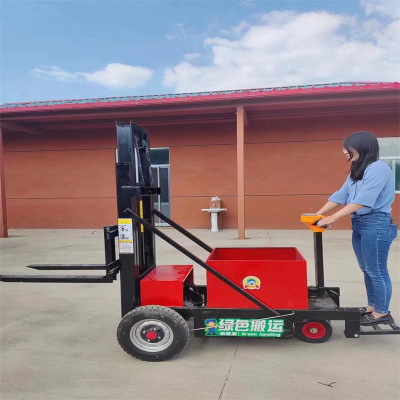 山东鲁工电动随车叉 装车卸货站驾式电动叉车 250/500公斤电动叉