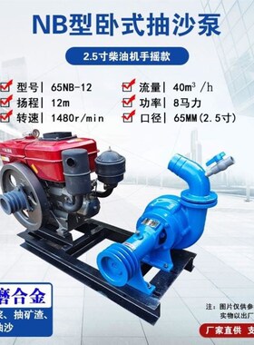 11kw15kw22kw池塘220vw380v2.5寸3寸4寸6寸8寸吸沙泵耐磨小型砂泵