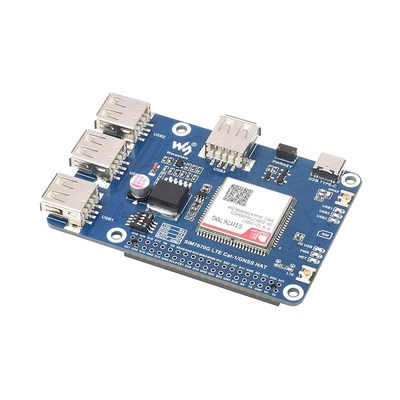 树莓派Caat-1/GNSS/USB扩展板 SIM7670G模组GNSS定位扩展3路USB2.