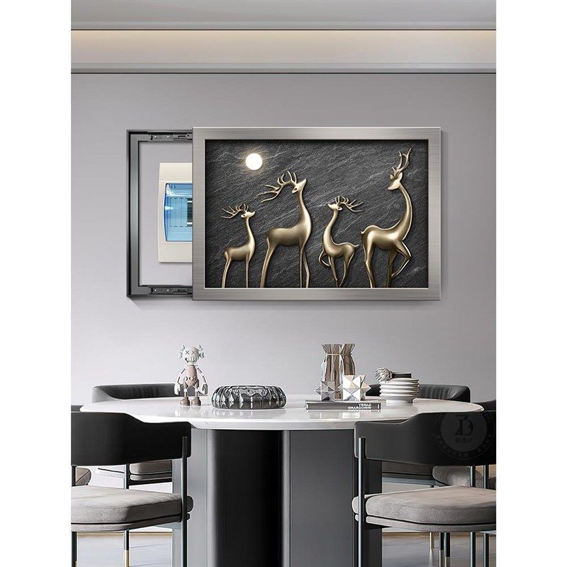 网红轻奢高级电感电表箱装饰画挡超薄款弱电O箱盖面板盒高遮端配,家居饰品,现代装饰画,淘宝优惠券,粉丝福利购,淘宝优惠卷