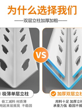 厨房置物b架落地多层储物架微波炉架收纳架白色五层长60宽40高160
