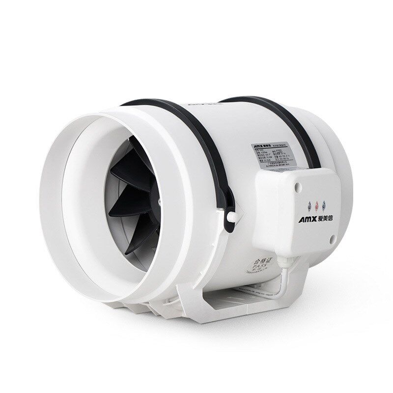管道风机AX1004寸-1w2寸静音强力厨房卫生间增压换气风机