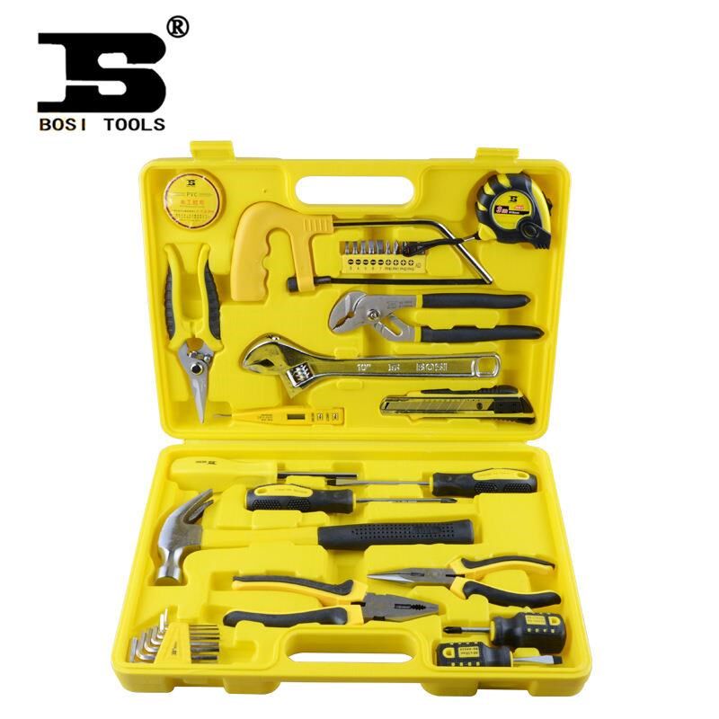 波斯工具 35g件家用组合套装 工具盒 钳 电笔 钢锯 卷尺BS511035