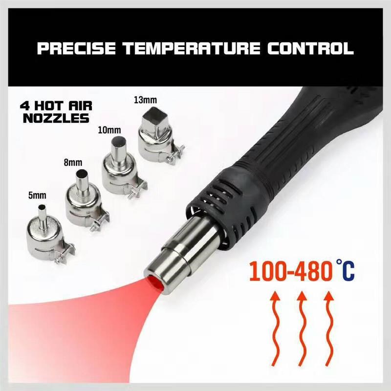 YCD-8582D热风拆焊台二C合一大屏炫兰双数显旋转风枪烙铁