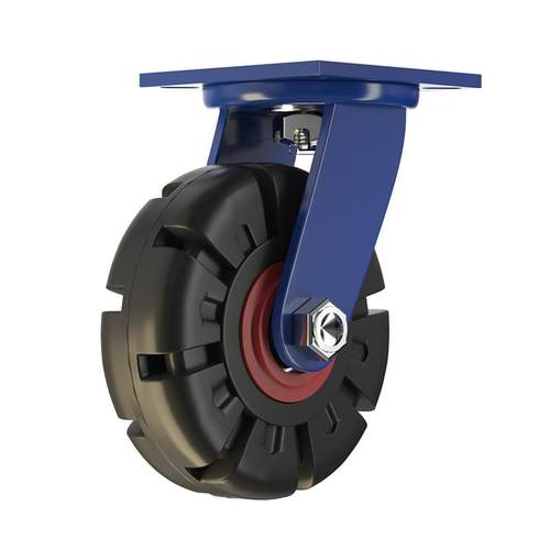 速发超重型载重1吨脚轮向轮6/8/10/12寸铁芯Q橡胶轮推车平板推车