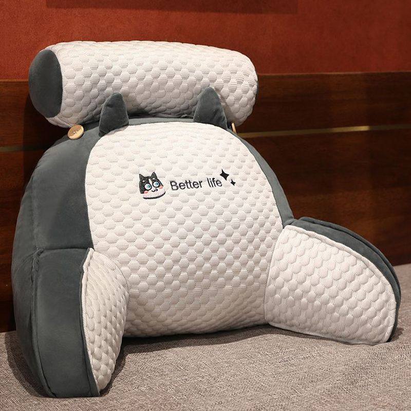 2025新款舒适宿舍靠枕床头软包护腰坐垫看书枕头多用途床上用品