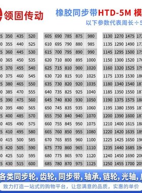 橡胶同步带HTD5M355/360/365/370/375/380/385/390/395/400传动