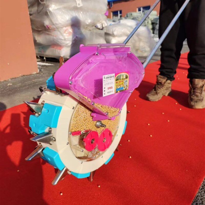 新款手推式黄豆大豆播种机播种器东北大豆拐子苗双行大豆专用点播