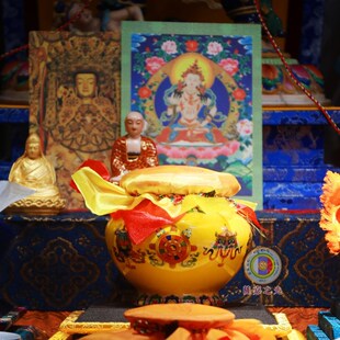 荐!总集所有财神的宗萨吉祥伏藏宝瓶白六臂玛哈嘎拉宝瓶格萨尔王