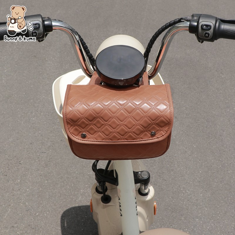 电动车前置物兜通用女士充电器收纳包装饰储物置物神器电瓶车挂包