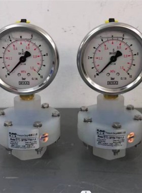 UPVC隔d膜压力表PP膜片耐酸碱腐蚀Y601.0Mpa1.6Mpa