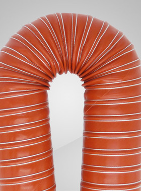 硅胶管高温管红色矽胶管耐高温风管软管300度Q排风管钢丝管热风管