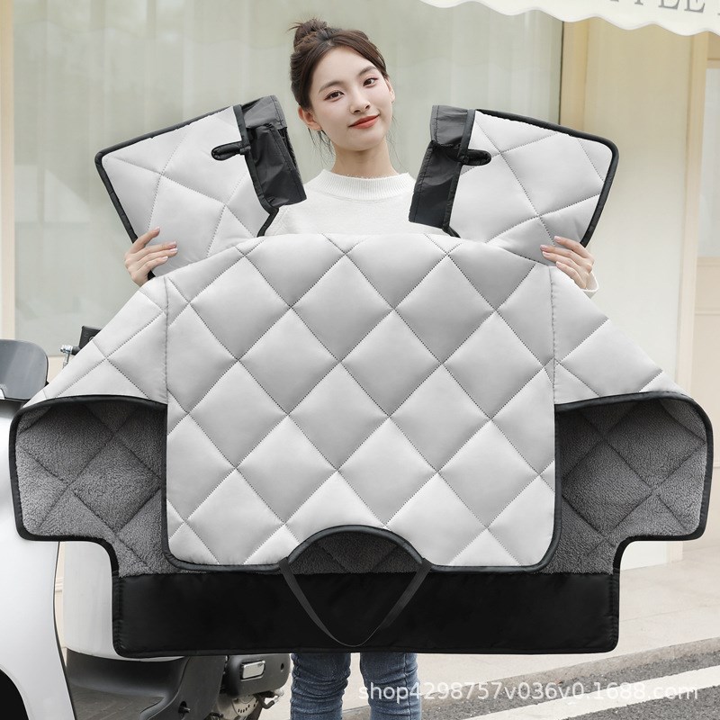 九号电动车挡风被冬季加绒加厚四季通用冬款电车电瓶车防水防风罩