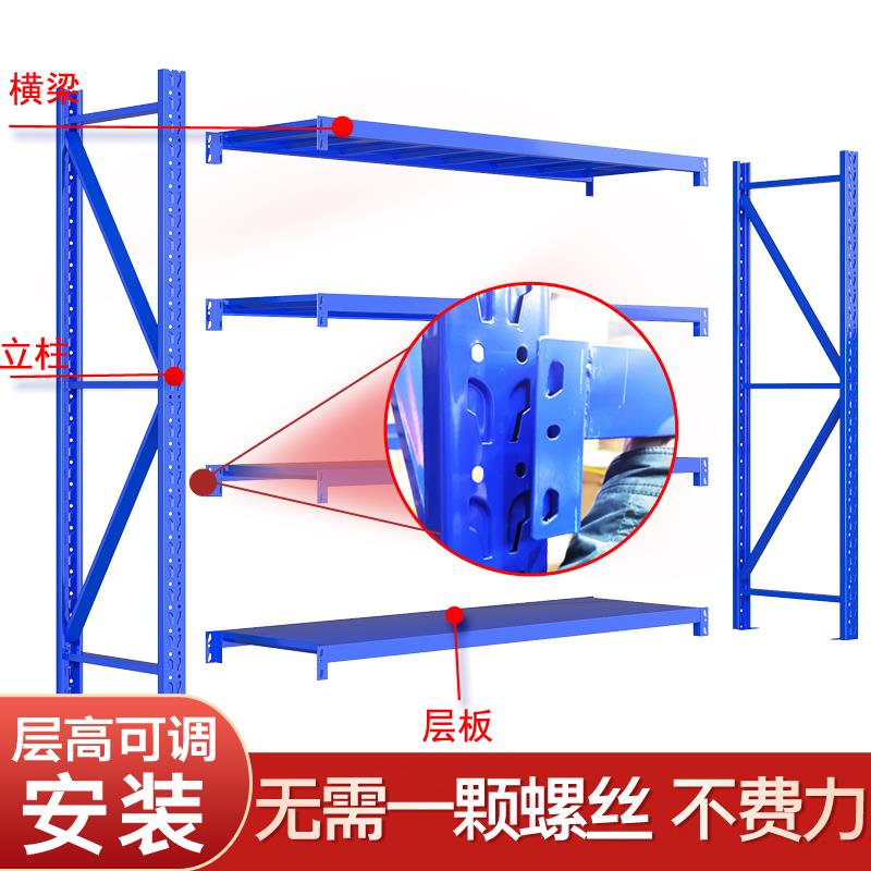 重型货架仓储仓库服装店多层库房货架置物摆货架展示家用铁架子