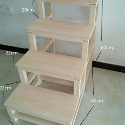 直销加厚实木楼梯木m梯子梯凳家用三步梯子爬梯登高梯小梯子活动