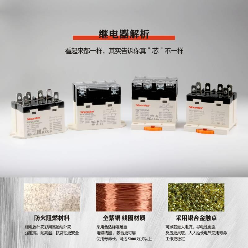 申乐U RGF常开B 25A设备内置型大功率继电器可替换2G7L-2A-BUB