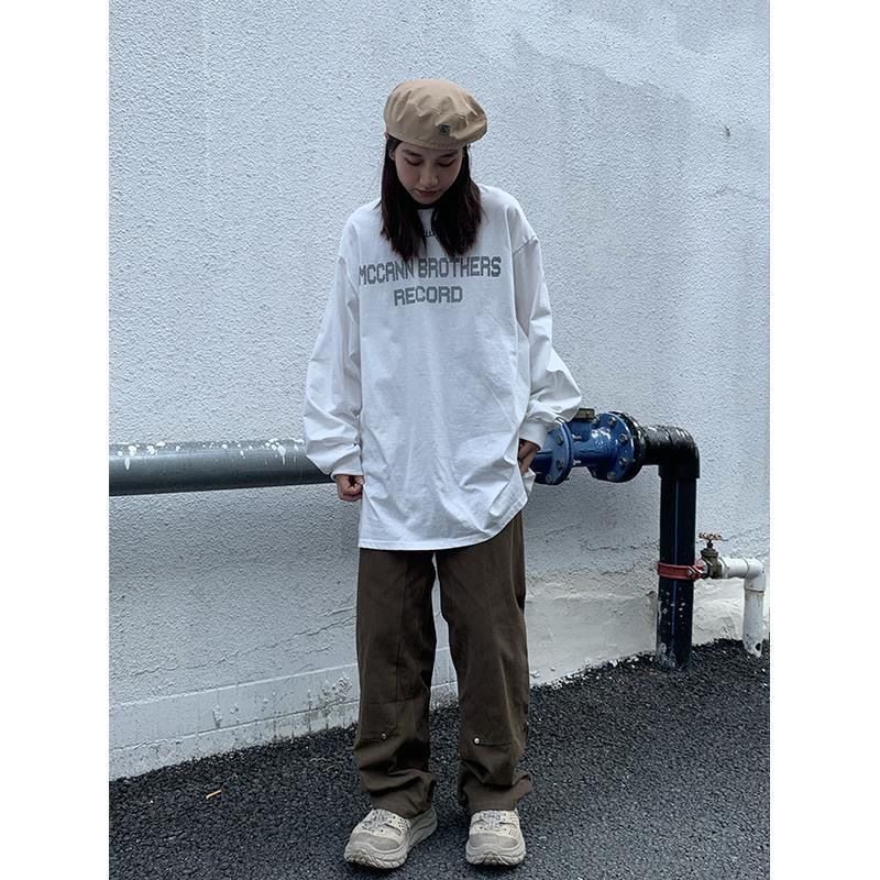 2025新款美式高街印花长袖男女ins国潮牌街头宽松欧美hiphop卫衣