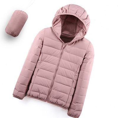 轻薄羽绒服女短款2024秋冬新款连帽时尚韩版修身薄款女款大码外套