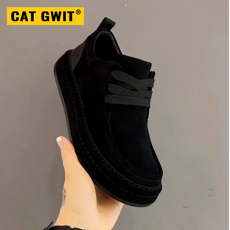 CAT GWIT2026夏季新款时尚休闲鞋男士潮流百搭一脚蹬懒人鞋软底纯