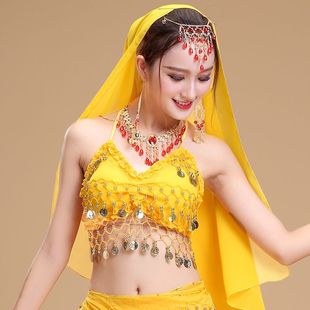 肚皮舞上衣新款印度舞女成人肚兜演出服系带文胸吊带上装