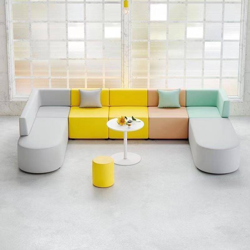 极速阳台休闲小沙发茶几组合小户型简约户L外办公室藤编培训机构