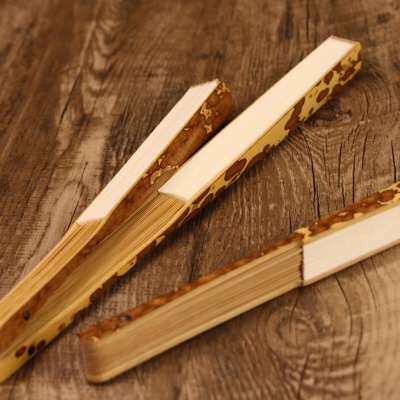 极速新品竹艺间7寸8寸95寸x竹制梅妃摺扇文玩类扇子空白苏工宣纸